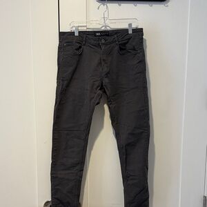 Zara Men's Charcoal Slim Jeans